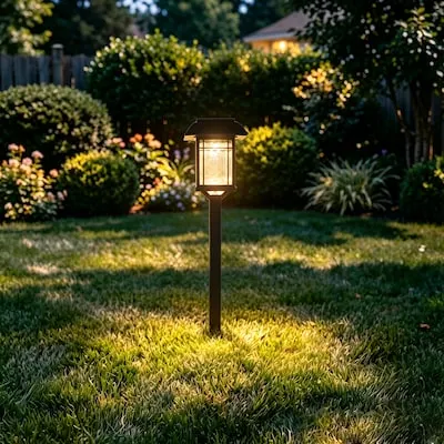 96-in Black Steel Adjustable Landscape Lighting Stake