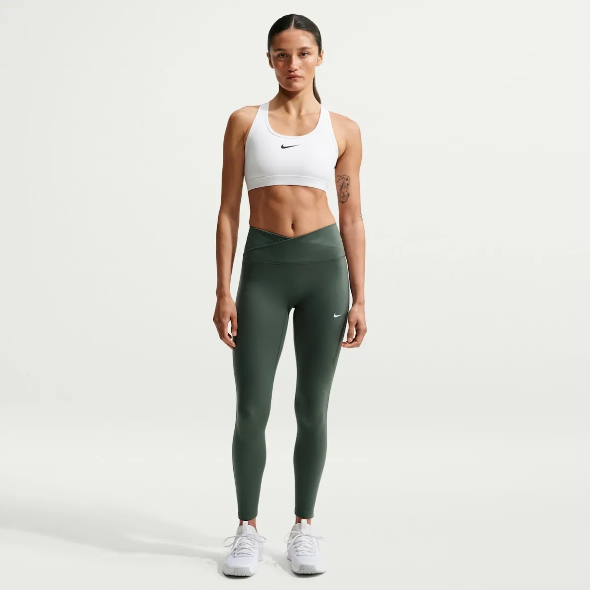 Leggings i full lengde med høyt liv til dame