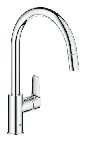 Grifo monomando de cocina caño alto extraíble GROHE StarEdge gris