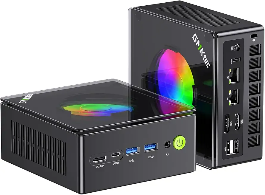 GMKtec K11 Gaming Mini PC, AMD Ryzen 9 8945HS(8C/16T, Up to 5.2GHz), 64GB DDR5 RAM 1TB Mini Desktop Computer, HDMI/Oculink/DisplayPort/USB4*2