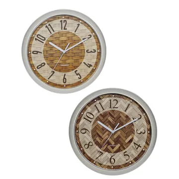 Orologio da Parete Effetto Intreccio Naturale diametro 30 cm