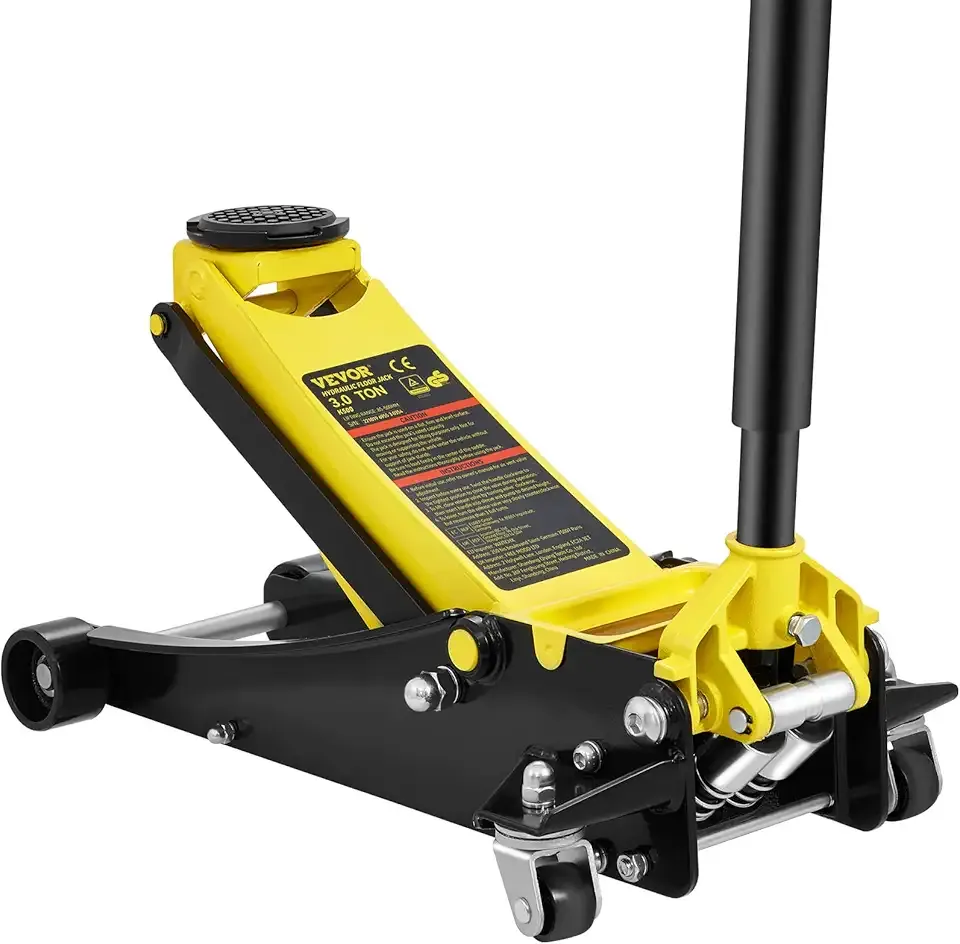 VEVOR 3 Ton Low Profile, Heavy-Duty Steel Racing Floor Jack with Dual Pistons Quick Lift Pump, Lifting Range 3.35"-19.69"