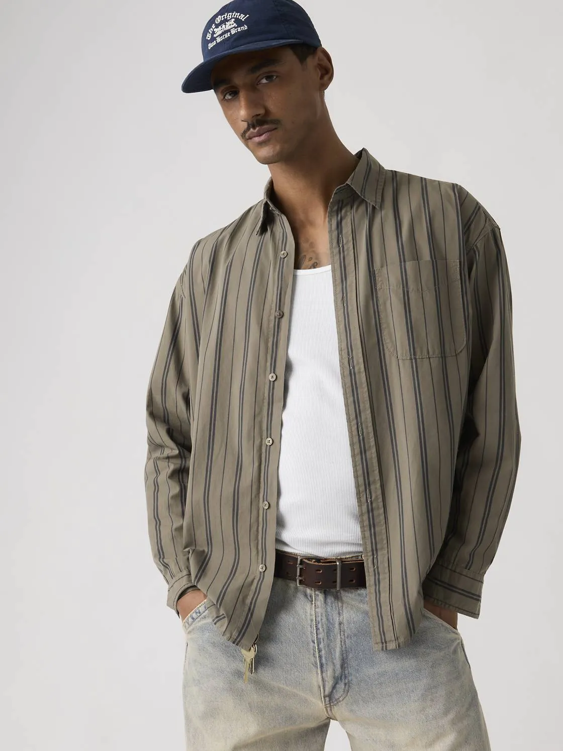 Corduroy Loose Button-Up Shirt
