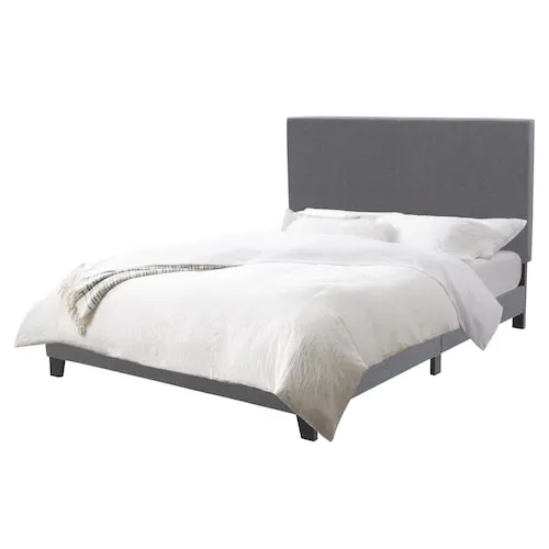 Juniper Grey Fabric Upholstered Bed, Queen