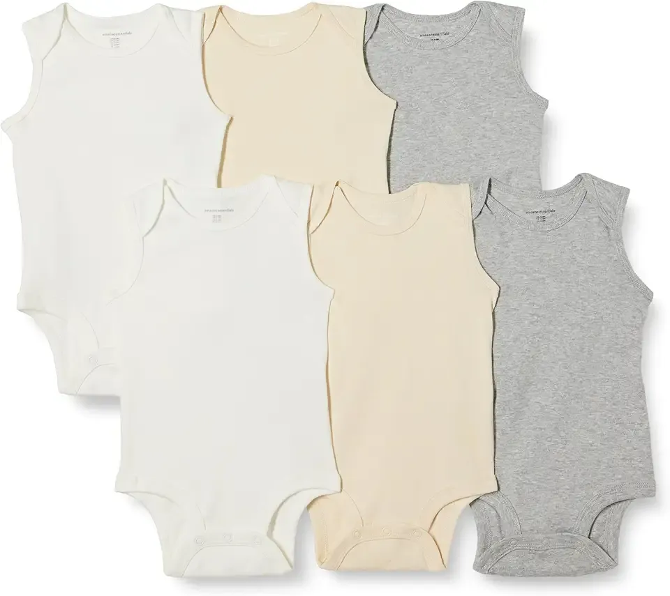 Unisex Babies' Sleeveless Bodysuits, Pack of 6