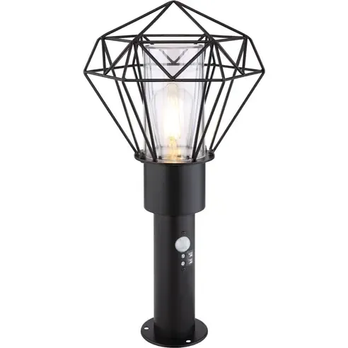 LED-Außenleuchte - schwarz - Edelstahl - 50 cm hoch