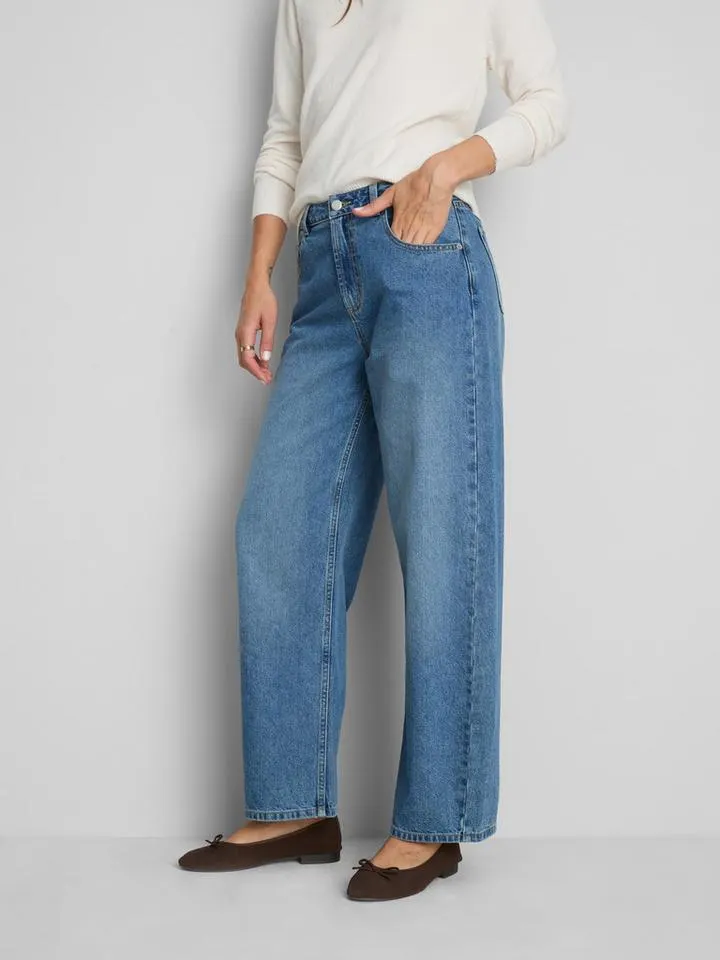 Jean barrel taille haute
