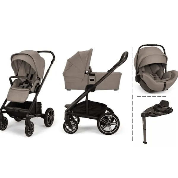Nuna | Mixx Next Kombivogn og Arra Flex Bilstol med Curv base | Cedar