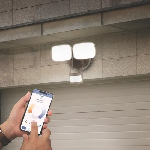 Feit Electric® Bronze Smart Wi-Fi Dual Head Motion Sensor Security Flood Light