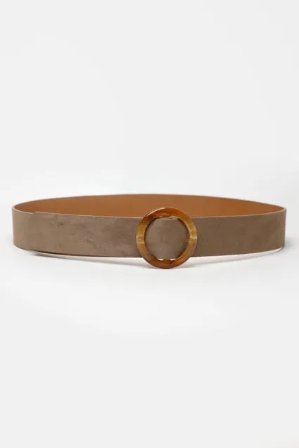 Riem fake suède ronde gesp