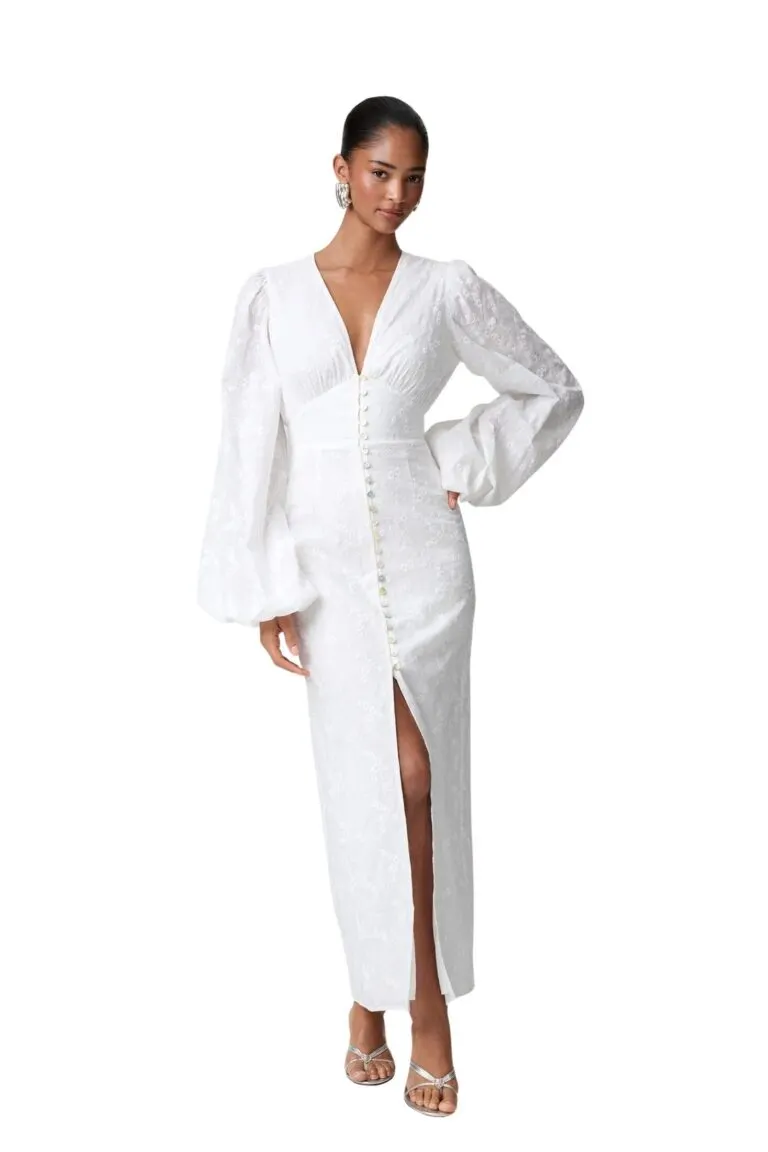 Positano Dress - White Embroidery