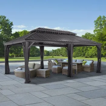 Sojag Messina Galvanized Steel Roof Gazebo - 12 ft. x 20 ft.