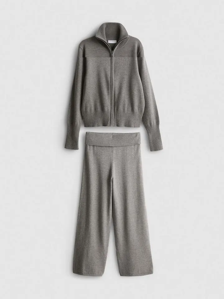 7–15 ans | Sweat-shirt zippé et bas de jogging en maille
