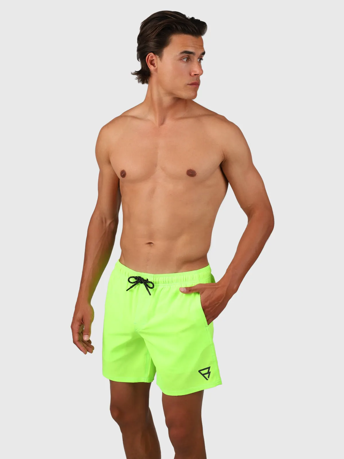 Bru-conic Men Swim Shorts | Neon Green