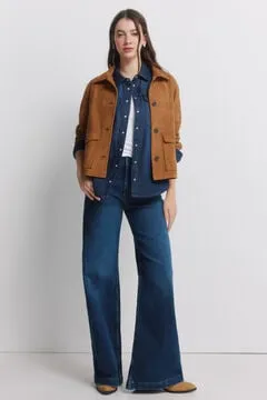 Camisa vaquera bolsillos algodón