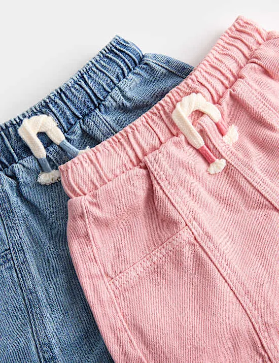 2er-Pack Denim-Shorts (0 Monate–5 Jahre)