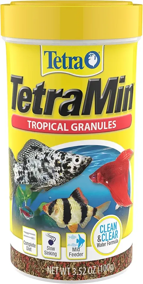 Tetra TetraMin Tropical Granules 3.52 Ounces, Nutritionally Balanced Fish Food