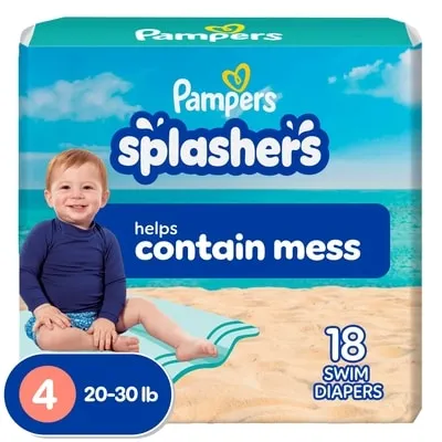 Splashers Swim Diapers Size M 18 Count