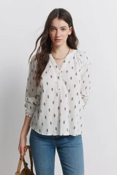 Blusa bordados lace