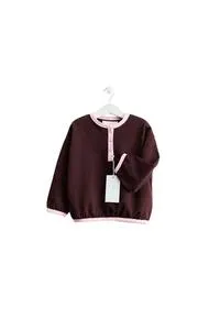 ZARA TIMELESS - CONTRAST HENLEY SWEATSHIRT