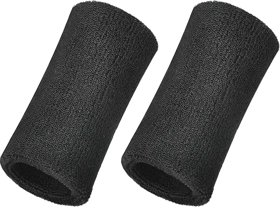 WILLBOND Pack of 2 Elastic Cotton Sport Wristbands 6"