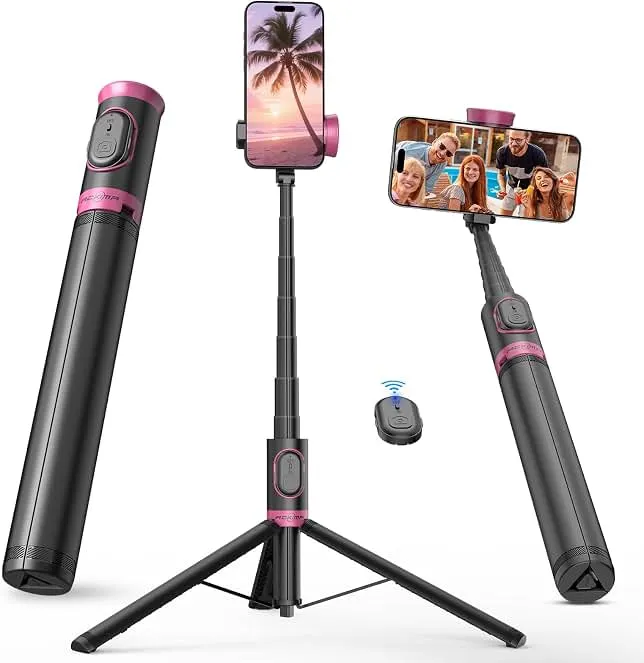 ACKIMA 67" Selfie Stick Tripod with Wireless Remote for iPhone and Android | All-in-One Extendable Design, Compact…