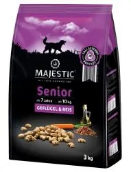 MAJESTIC Senior mit Geflügel, Reis für Hunde 3 kg
