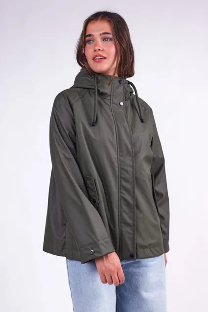 Waterafstotende korte effen jas