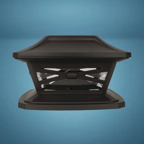 Patriot Lighting® Solar Integrated LED Crosby Bronze Post Cap Landscape Light