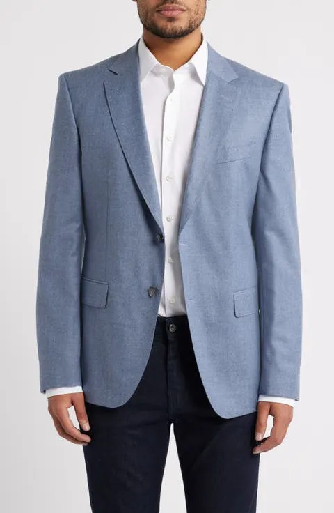 Huge Trim Fit Wool Mélange Sport Coat (Regular & Big)