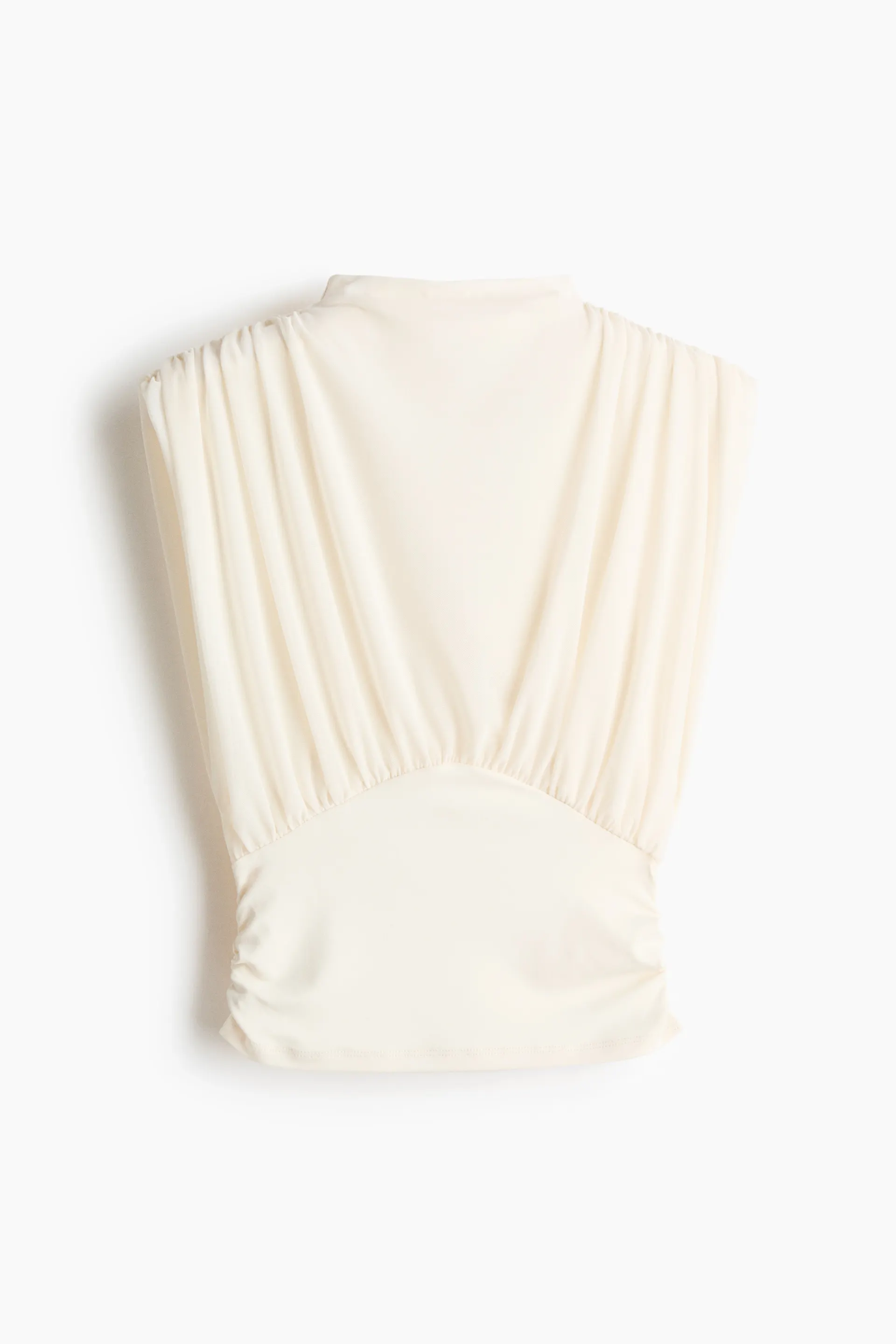 Draped sleeveless top