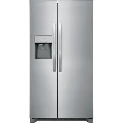 24.6-cu ft Standard-Depth 36-in Wide Side-by-Side Refrigerator with Ice Maker Fingerprint Resistant Stainless Finish )