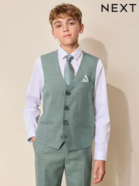 Sage Green Waistcoat (12mths-16yrs)