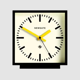 Newgate Amp Mantel Clock Black/Yellow