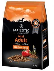 MAJESTIC Mini Adult mit Geflügel und Reis für Hunde 3 kg