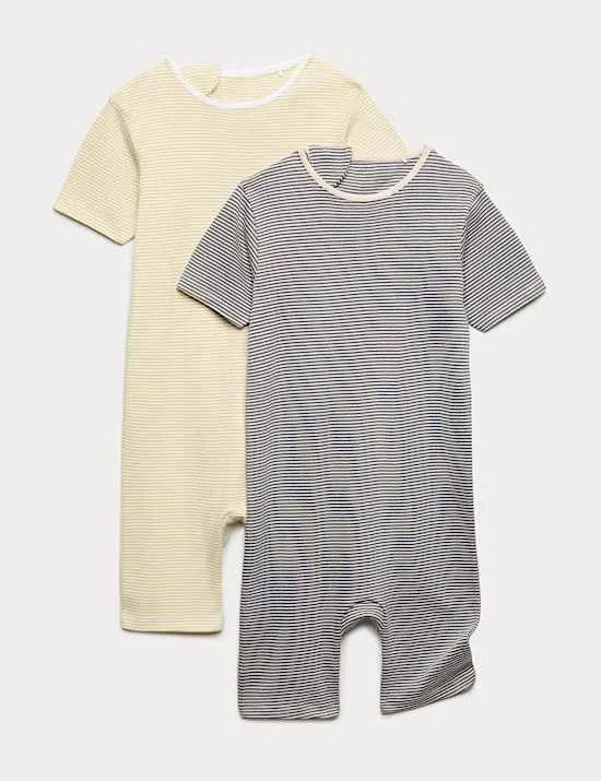 2 Pack Adaptive Pure Cotton Back Opening Rompers (3-16 Yrs)