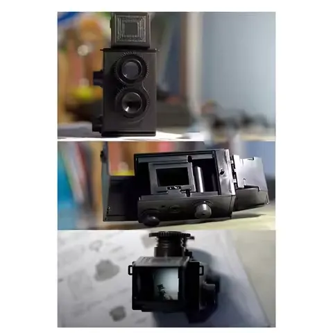 ELECT-Retro 35Mm Film Camera Dual Lens Assembly 2025 New Adult Science DIY Double Reflective For Vlog Recording Story