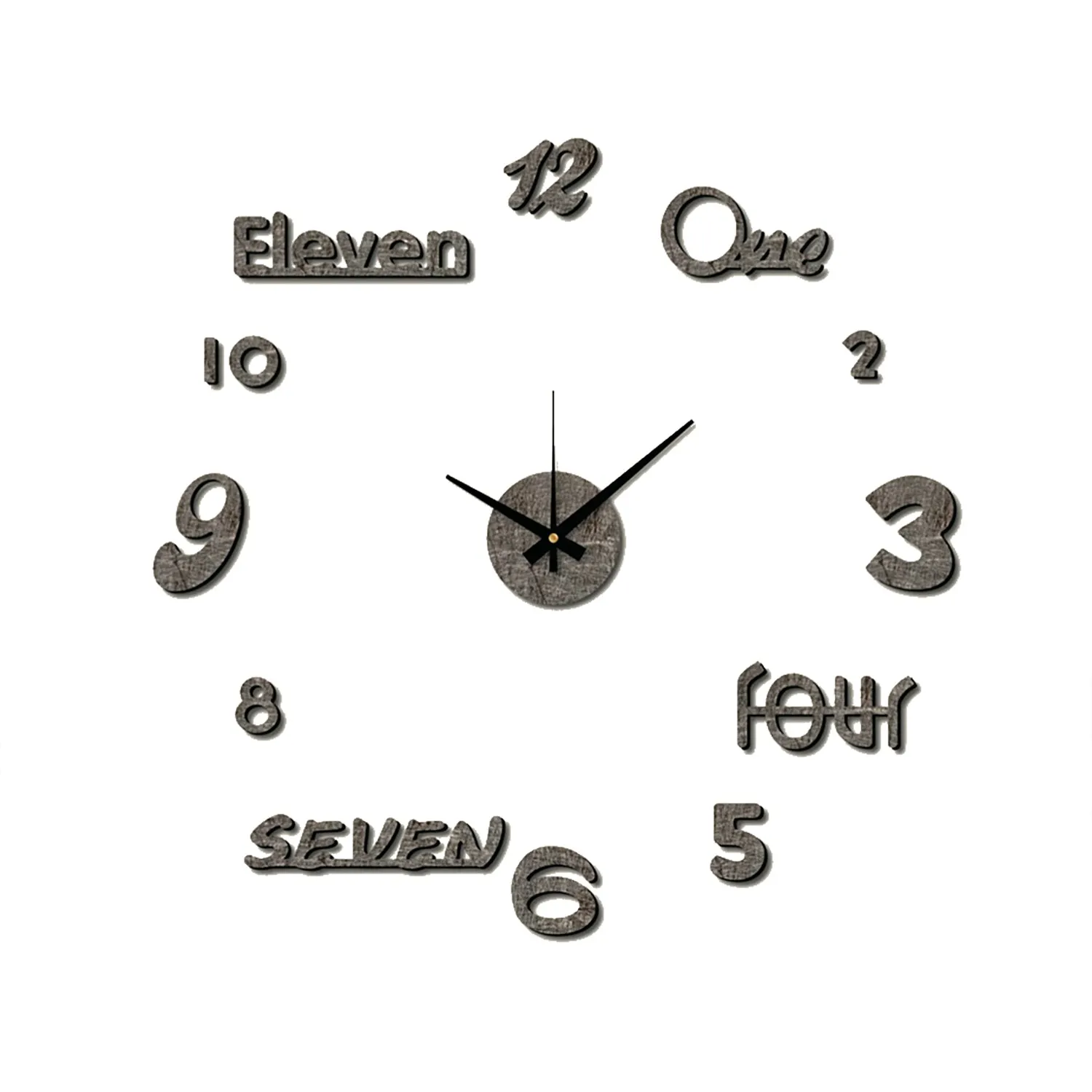 Orologio da Parete Adesivo Marble Fai da Te 60x60 cm