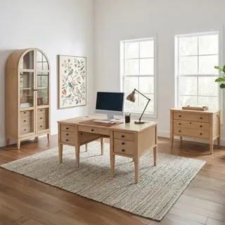 Laurel 3-piece Office Collection with Arch Bookcase