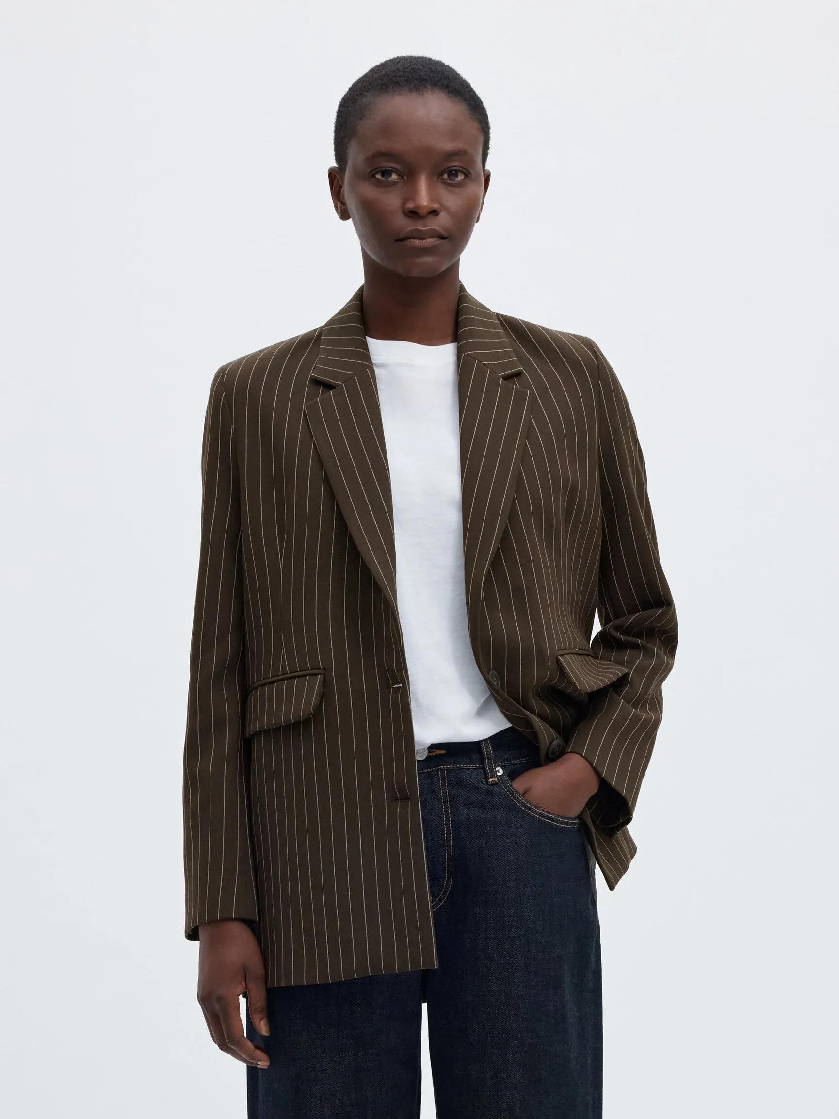 VISKOSEBLANDING OVERSIZED BLAZER