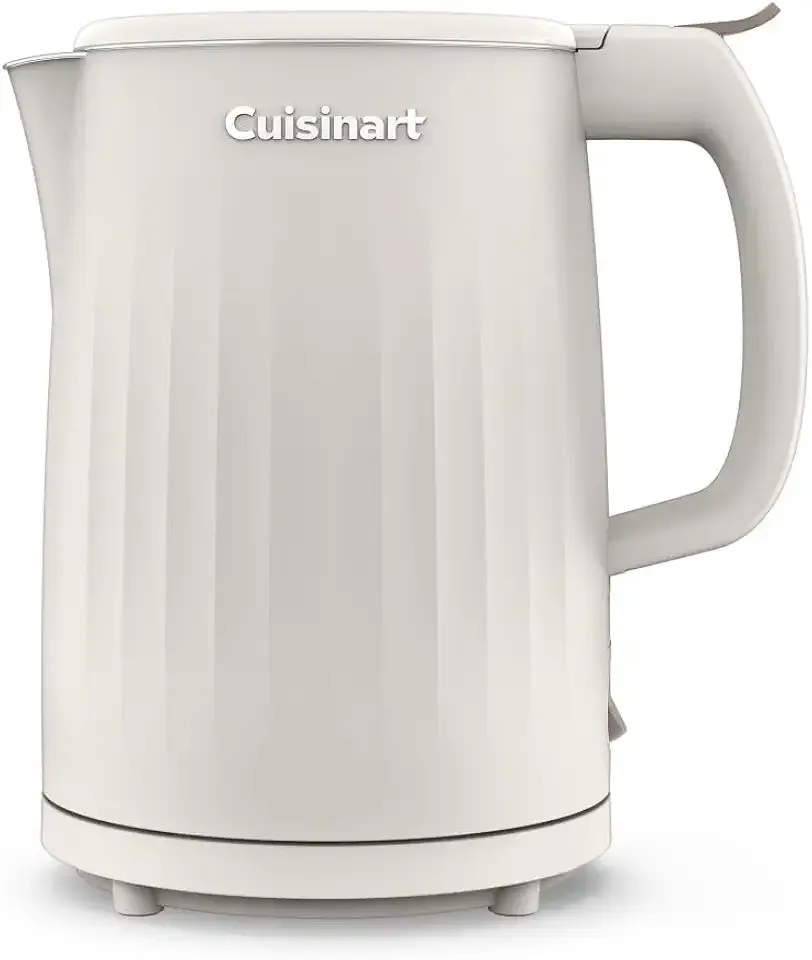 Cuisinart Soho 1-Liter Double Wall Electric Hot Water Kettle, Tea Kettle with Stainless Steel Interior, One Touch Operation to Boil Water for Tea, Hot Cocoa, or Instant Oatmeal, CK-10TR, Truffle