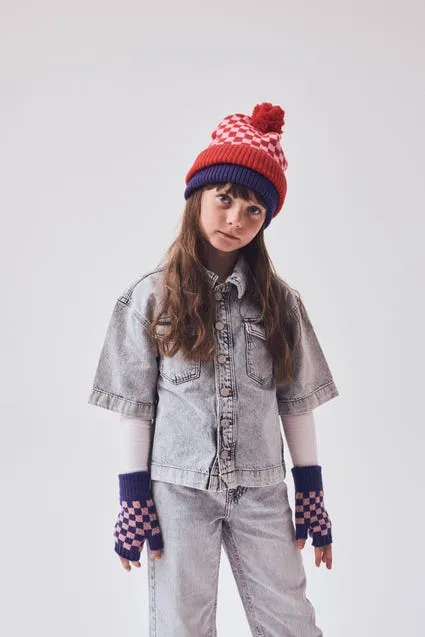 Kids muts met ruiten
