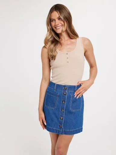 Just Jeans Iris Patch Pocket Skirt