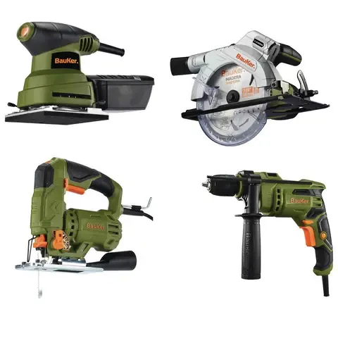 Taladro + Sierra Circular + Sierra Caladora + Lijadora + Bolso