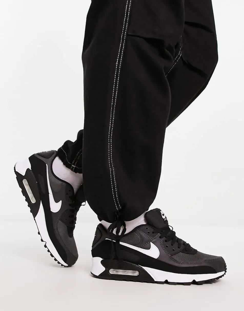 Nike Air Max 90 Recraft trainers in black and white