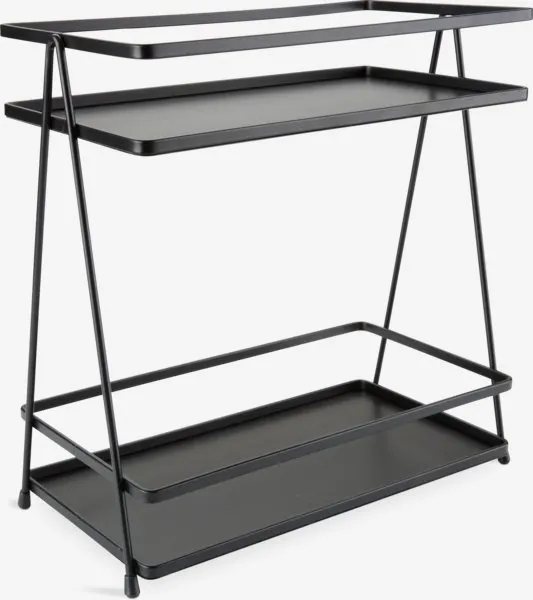 Badkamer schappenkast NACKA B14xL26xH28cm zwart
