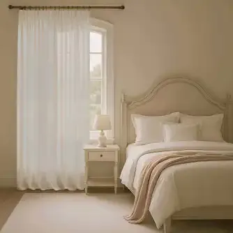 Laura Ashley Summerdale Crushed Sheer Curtain Single