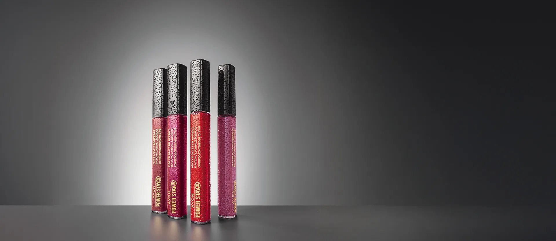 Batom Liquido Matte Glitter Effect Avon Power Stay