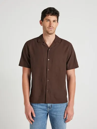 Just Jeans Linen Blend Revere Shirt