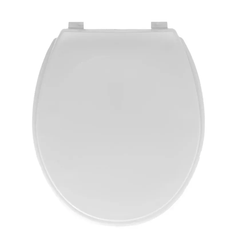 Tapa y asiento para inodoro ovalado de resina blanco